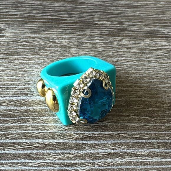 Free People Jewelry - Bohemian blue ring A859